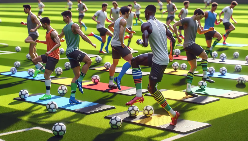 Training auf der Matte: Verbesserung von Gleichgewicht und Körperkontrolle im Fußball
